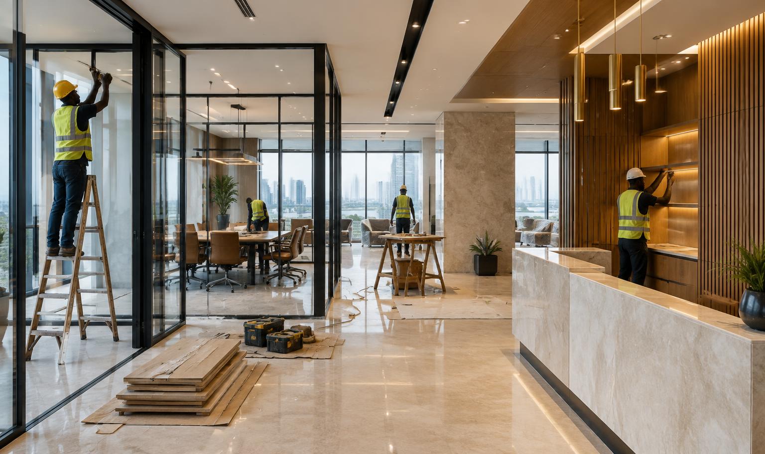 Elixir Lotanna team completing an office fit-out